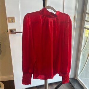 Ann Taylor Vibrant Red Blouse